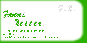fanni neiter business card